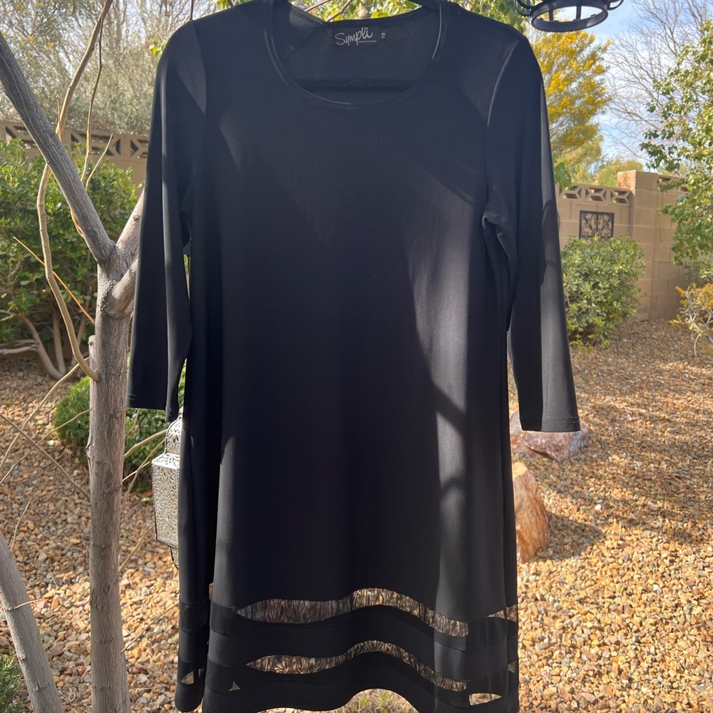 Sympli Black Tunic Top